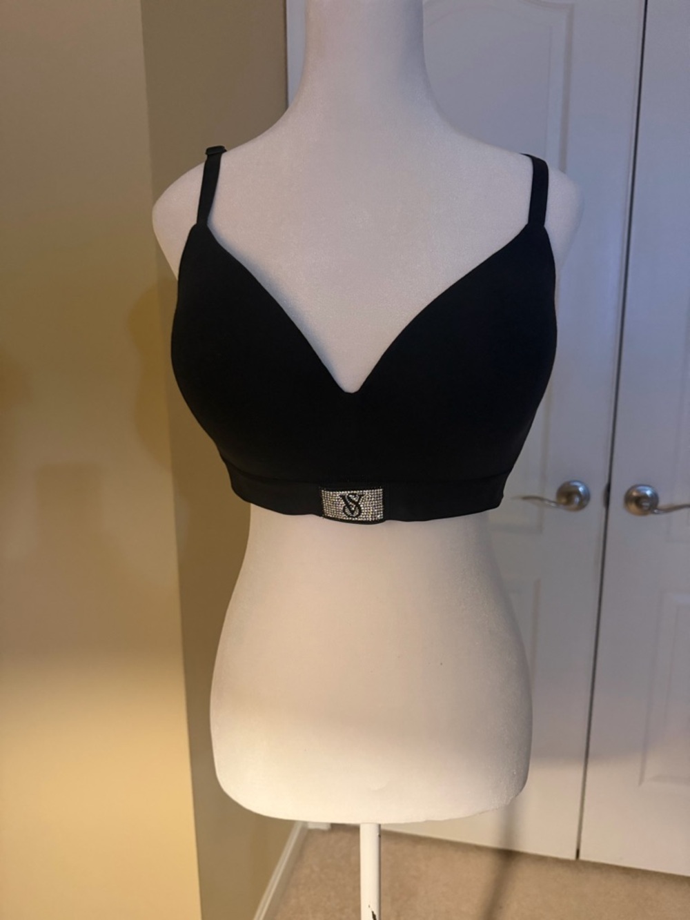 Victoria's Secret Black VS Rhinestone-Embellished Bralette